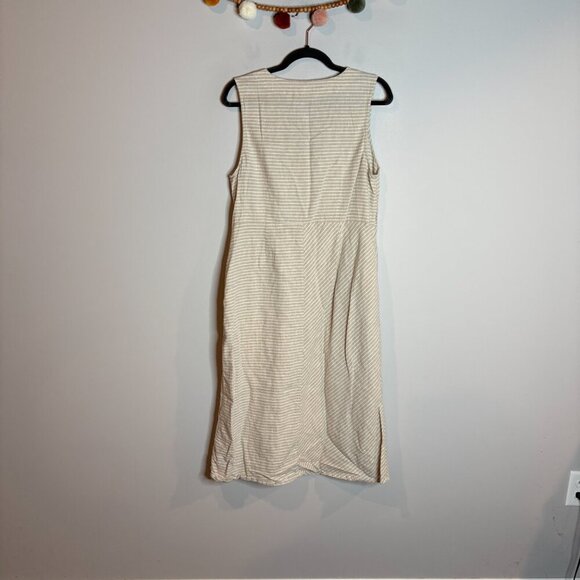 Soft Surroundings Chasia Hemp & Cotton Striped Midi Dress - Picture 6 of 6